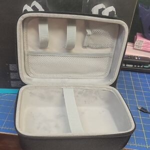 Black w Gray Velvety Camera Video Game Case 9x4x5 New